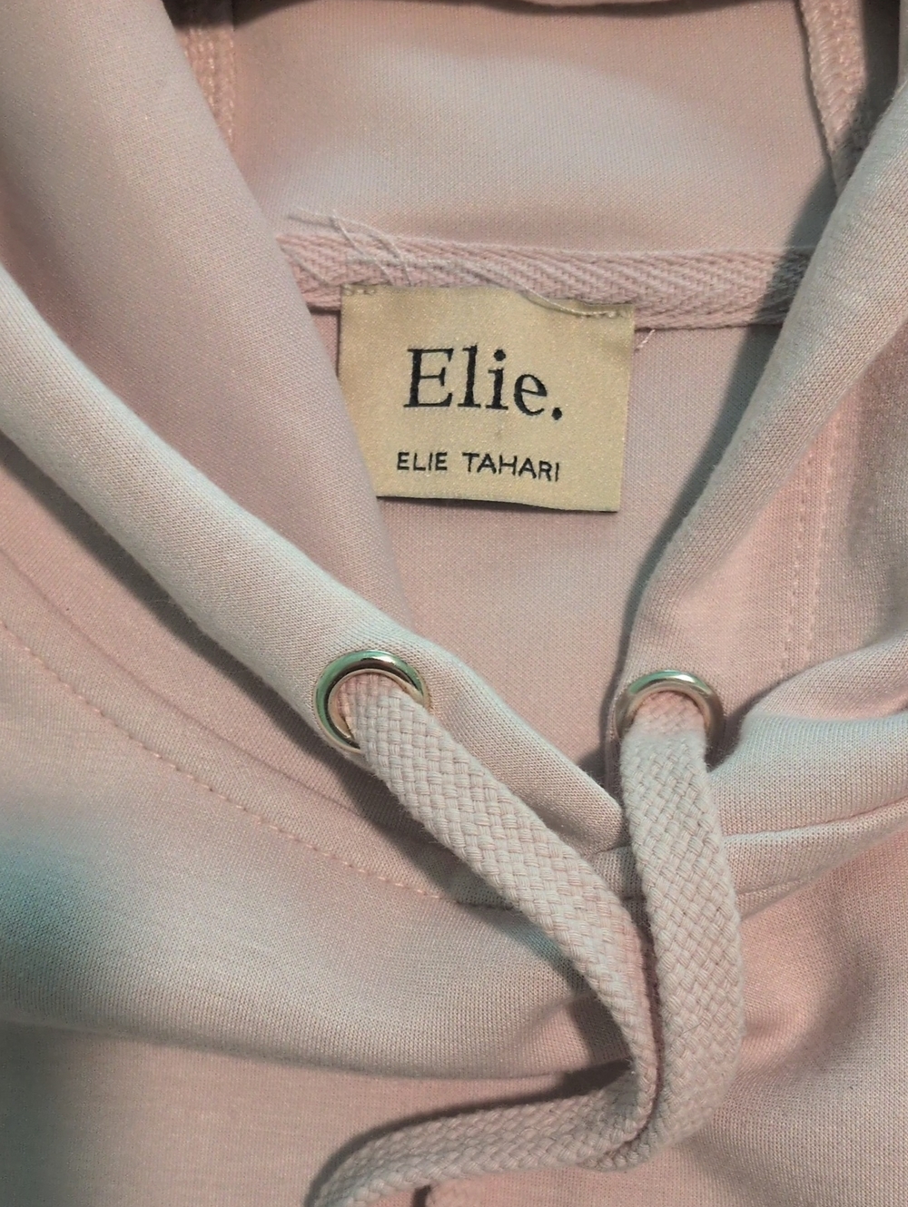 Elie Tahari Sleeveless Knit Hoodie Tee Light Pink Size Medium - Picture 2 of 7
